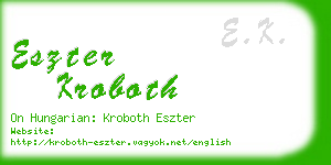 eszter kroboth business card